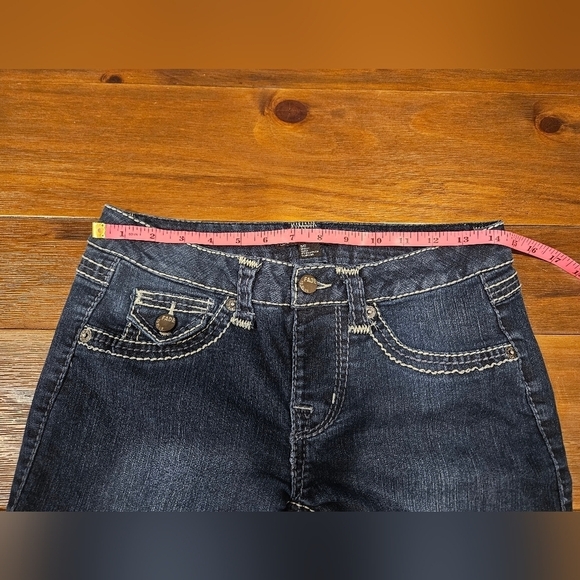 FADE TO BLUE WOMEN'S MODERN FLAIR STRETCH TECHNOLOGY BOLD STITCH JEANS SIZE 29 - Picture 14 of 16